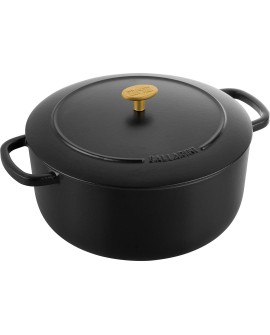 Garnek żeliwny okrągły Ballarini Bellamonte - 7 ltr, Czarny