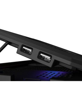 GENESIS Oxid 850 podkładka chłodząca do laptop 43,9 cm (17.3") 2500 RPM Czarny