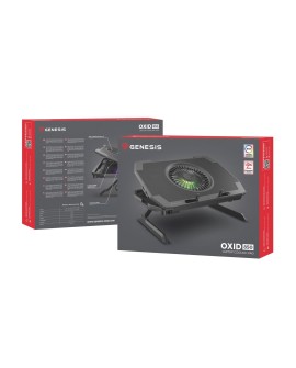 GENESIS Oxid 850 podkładka chłodząca do laptop 43,9 cm (17.3") 2500 RPM Czarny