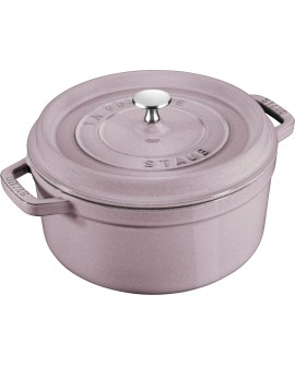 Garnek żeliwny okrągły Staub - 3.8 ltr, Kwiat Wiśni