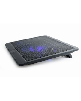 GEMBIRD PODSTAWKA CHŁODZĄCA POD NOTEBOOKA 15" 1X WENTYLATOR 12CM, PODŚWIETLENIE LED, NBS-1F15-04