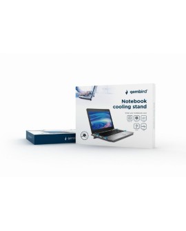 GEMBIRD PODSTAWKA CHŁODZĄCA POD NOTEBOOKA 15" 1X WENTYLATOR 12CM, PODŚWIETLENIE LED, NBS-1F15-04