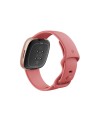 Fitbit versa 4 smart watch, pink body with pink silicone strap