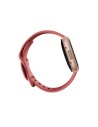 Fitbit versa 4 smart watch, pink body with pink silicone strap