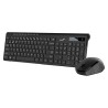 Genius SlimStar 8230 zestaw klawiatura bezprzewodowa CZ/SK, czarna z myszą optyczną bezprzewodową, 1x AA, 1x AA, klasyczna, Dual