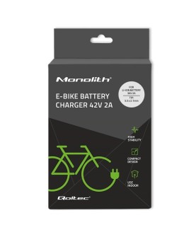 QOLTEC ŁADOWARKA DO BATERII ROWERU ELEKTRYCZNEGO 36V | 42V | 2A | 5.52.1