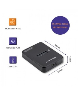 QOLTEC STACJA DOKUJĄCA DYSKÓW SSD M.2 SATA/PCIE | NGFF/NVME | USB 3.1