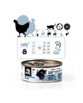 3Coty TURKEY + CHICKEN for Adult cats 80g