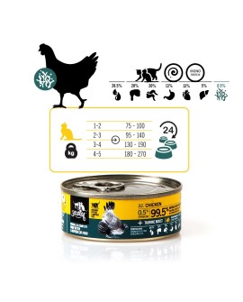 3Coty CHICKEN with Spirulina for Baby Kittens and Feeding Mother Cats 80g