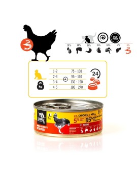 3Coty CHICKEN + KRILL for Kittens 80g