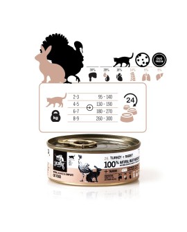 3Coty TURKEY + RABBIT for Adult cats 80g