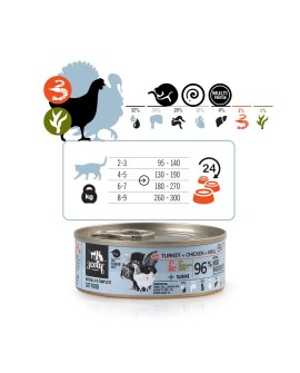 3Coty TURKEY + CHICKEN + KRILL for Senior Cats 80g