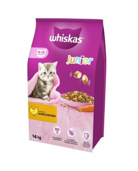 WHISKAS Junior z kurczakiem - sucha karma dla kota - 14 kg