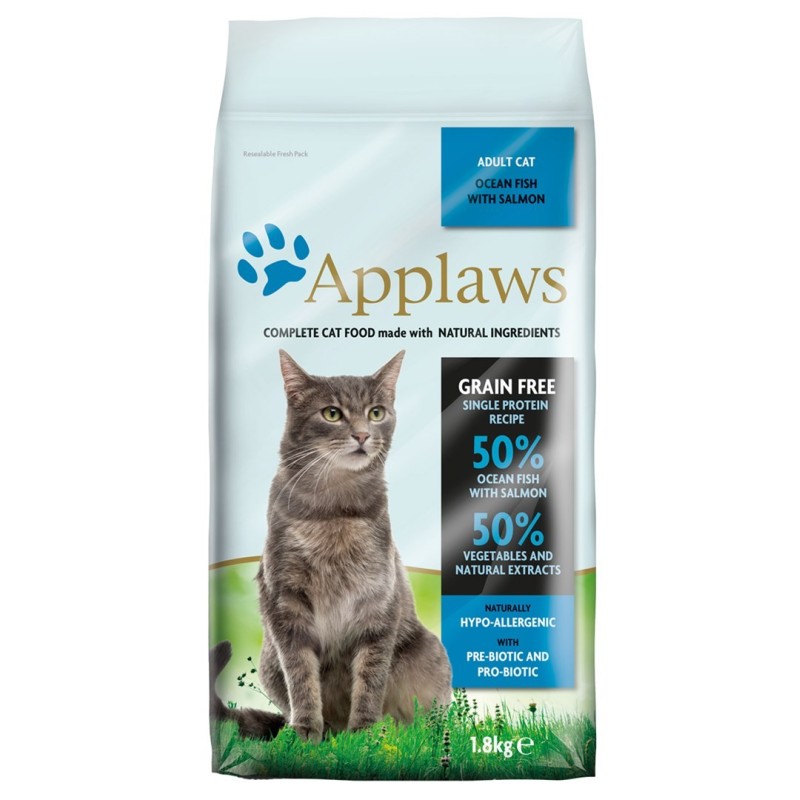 APPLAWS CAT Ryby oceaniczne i łosoś - sucha karma dla kota - 6kg (WYPRZEDAŻ)