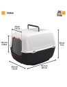 FERPLAST HOME PRIMA BLACK Kuweta - 39,5x52,5x38