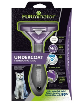 FURminator - furminator dla kotów krótkowłosych - M/L