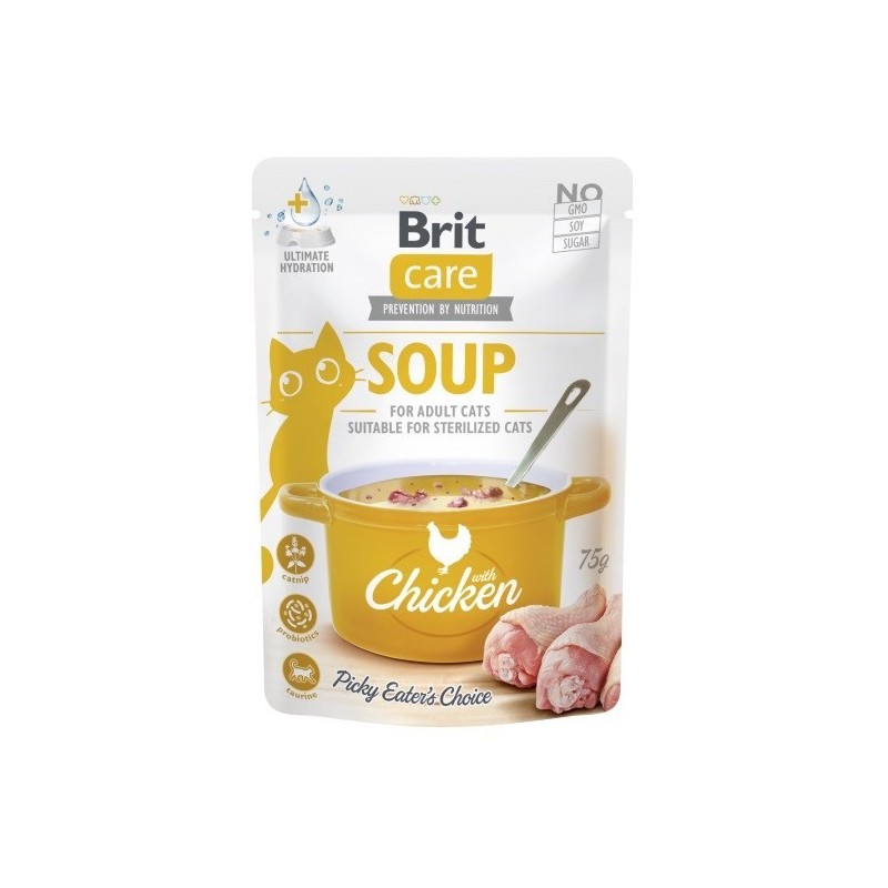 Brit Care Soup with chicken 75g cat