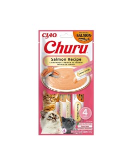 INABA CAT CHURU SALMON RECPIE przysmak dla kota 4x14g (56g)