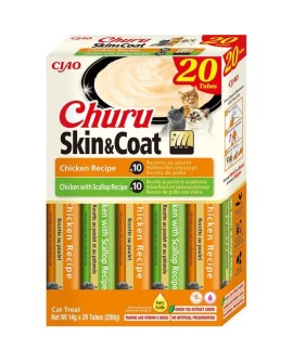 INABA CAT CHURU SKIN & COAT CHICKEN przysmak dla kota 20x14g (280g)