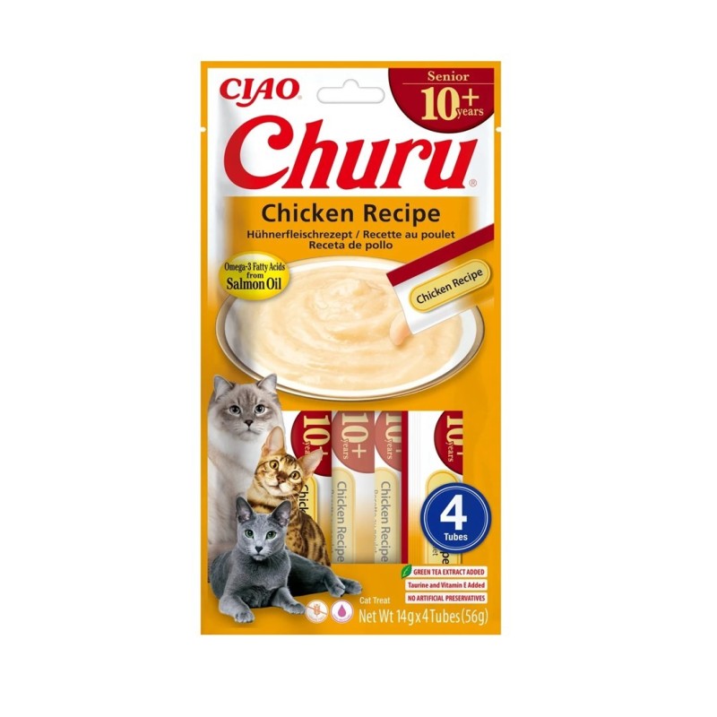 INABA CAT CHURU SENIOR CHICKEN 4x14g (56g)