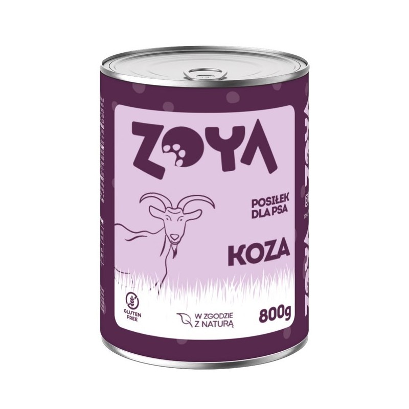 ZOYA Koza – puszka - Karma mokra dla psów - 800g