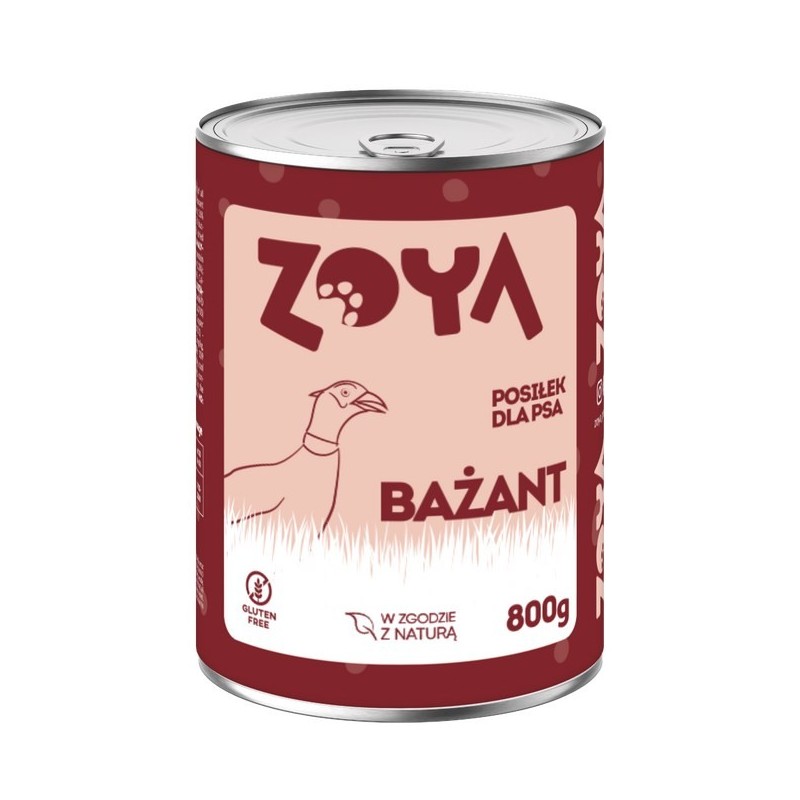 ZOYA Bażant – puszka - Karma mokra dla psów - 800g