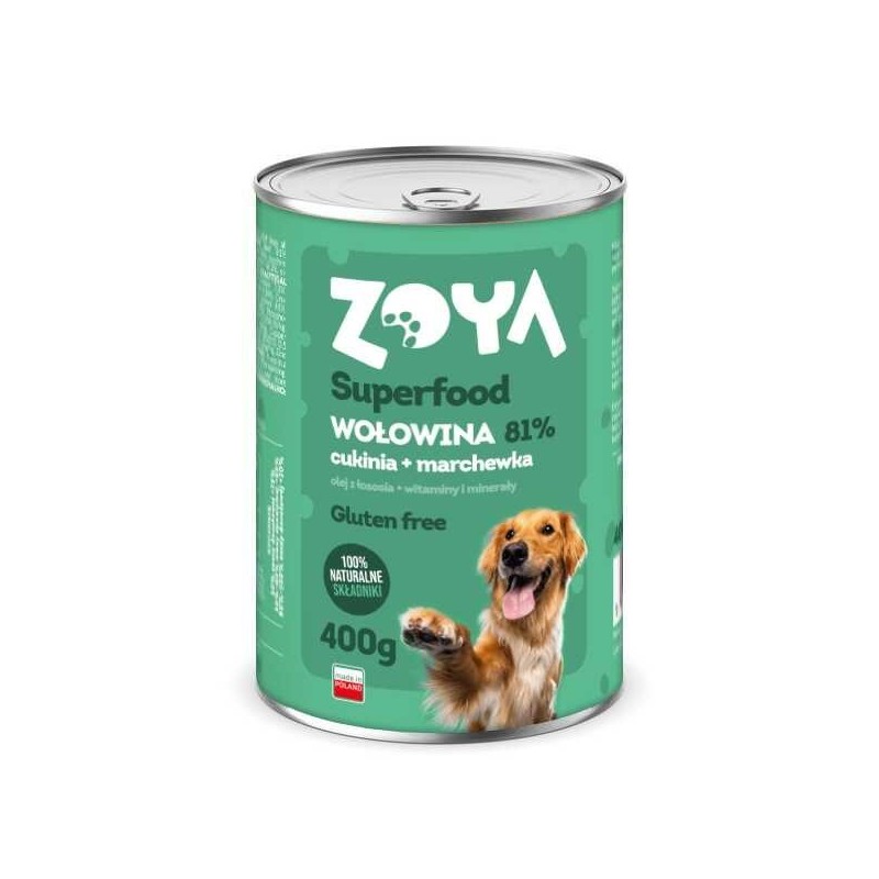 ZOYA Wołowina - Superfood - Karma mokra dla psów - 400g