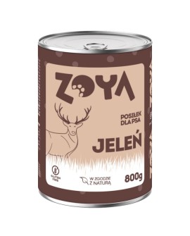 ZOYA Jeleń – puszka - Karma mokra dla psów - 800g