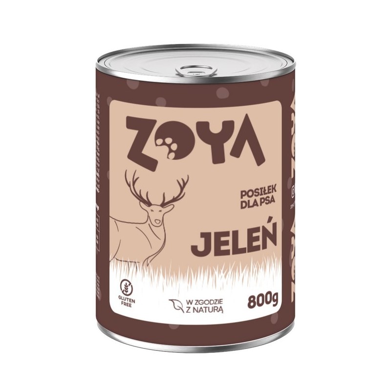 ZOYA Jeleń – puszka - Karma mokra dla psów - 800g