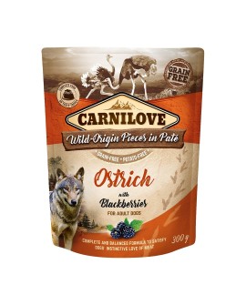 CARNILOVE DOG POUCH OSTRICH&BLACKBERRIES 300G