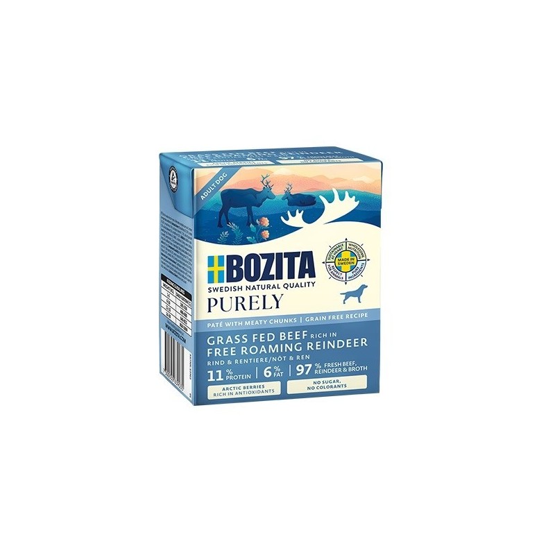 BOZITA Purely wołowina z reniferem pasztecik z kawałkami mięsa 370g