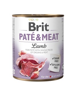 Karma BRIT PATÉ & MEAT z jagnięciną dla psa 800g