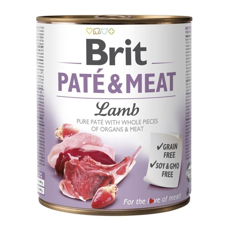 Karma BRIT PATÉ & MEAT z jagnięciną dla psa 800g