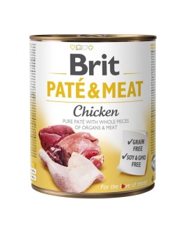 Karma BRIT PATÉ & MEAT z kurczakiem dla psa 800g