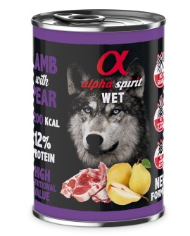 Alpha Spirit jagnię/gruszka mokra karma pies 400 g