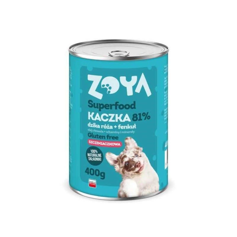ZOYA Kaczka PUPPY Superfood - Karma mokra dla psów - 400g