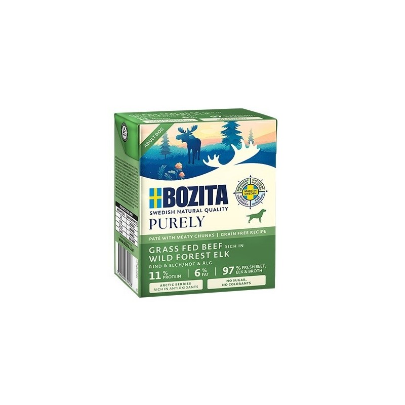 BOZITA Purely wołowina z łosiem pasztecik z kawałkami mięsa 370g