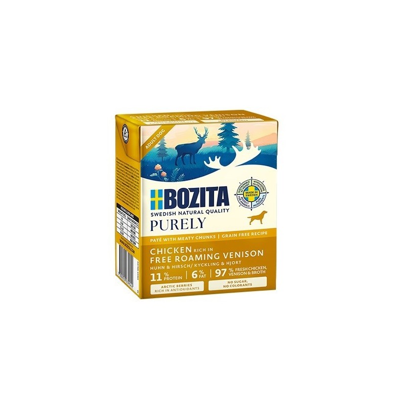 BOZITA Purely kurczak z dzikiem pasztecik z kawałkami mięsa 370g
