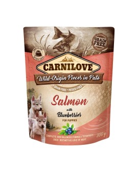 CARNILOVE DOG POUCH SALMON&BLUEBERRIES PUPPIES 300G