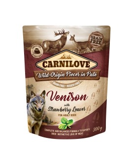 CARNILOVE DOG POUCH VENISON&STRAWBERRY 300G