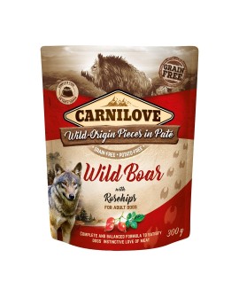 CARNILOVE DOG POUCH WILD BOAR&ROSEHIPS 300G