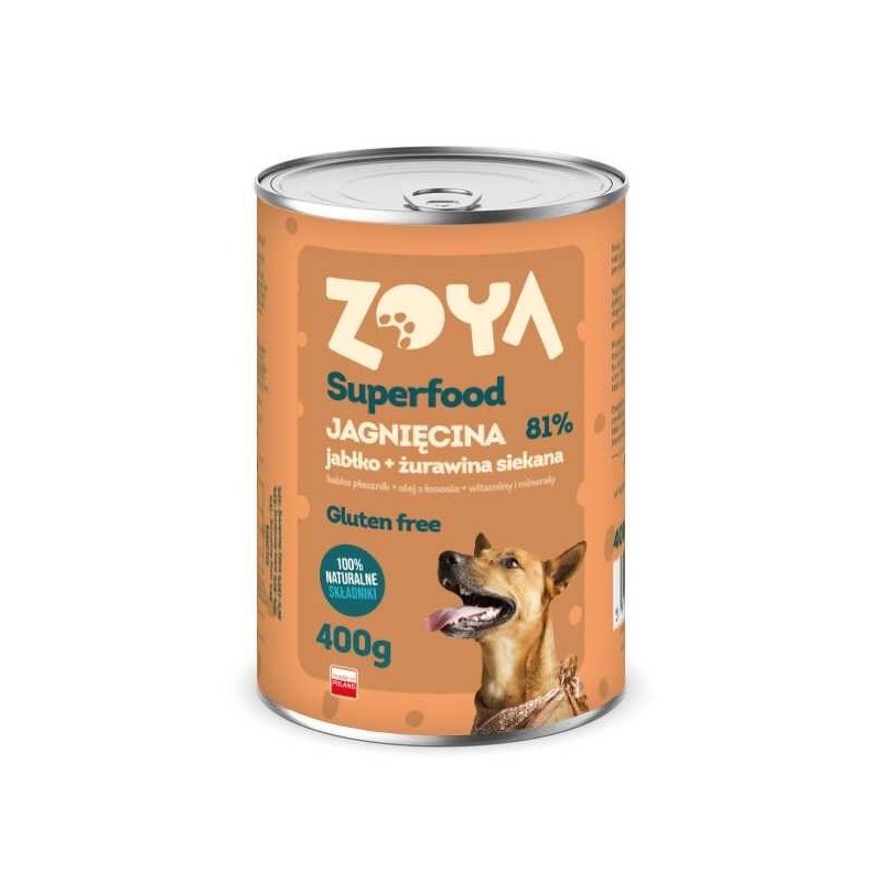 ZOYA Jagnięcina - Superfood - Karma mokra dla psów - 400g