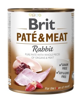 BRIT PATÉ & MEAT z królikiem - mokra karma dla psa - 800g