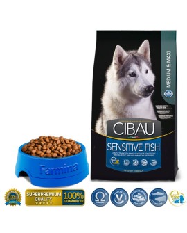 FARMINA Cibau Sensitive Fish Medium & Maxi - sucha karma dla psa - 12 kg