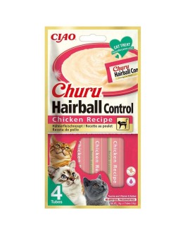 INABA CAT CHURU HAIRBALL CHICKEN 4x14g (56g)