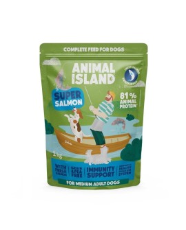 ANIMAL ISLAND łosoś sucha pies 1 kg