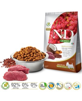 FARMINA N&D Quinoa Dog Skin&Coat Venison, Coconut Adult Mini - sucha karma dla psa - 2.5 kg