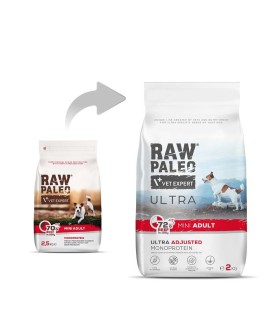 VetExpert Raw Paleo Ultra Wołowina Mini Adult 2kg (WYPRZEDAŻ)