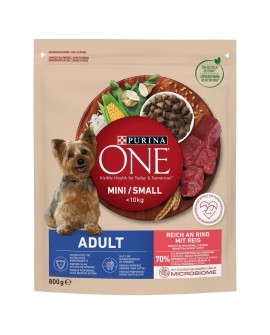 PURINA One Mini Adult Wołowina, ryż - sucha karma dla psa - 800 g