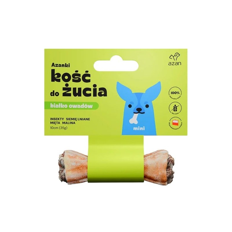 AZANKI Kość z insektami i miętą MINI 10cm